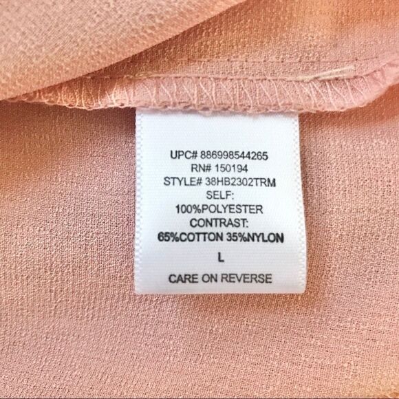 About A Girl Pink Off Shoulder Cream Lace Trim Top - Picture 7 of 8